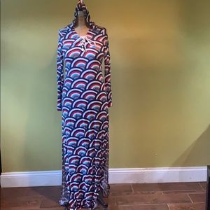 MACBETH COLLECTION MAXIDRESS LONG SLEEVE COVER UP